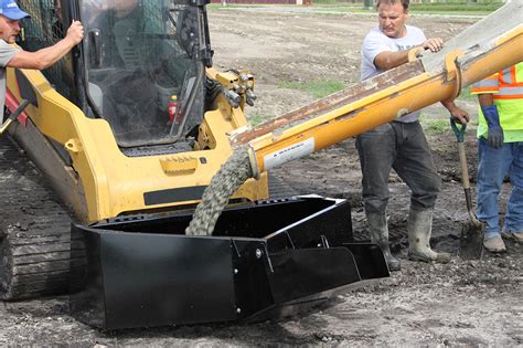 concrete placer attachment for skid steer|skid steer attachments concrete bucket.